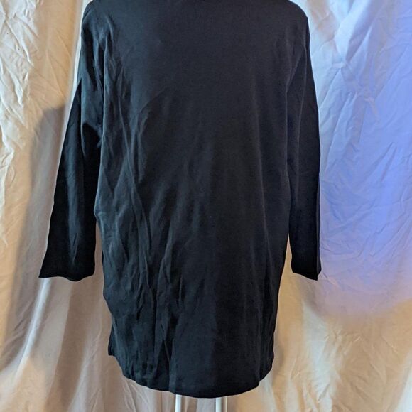 🆕NWT CAROLYN TAYLOR BLACK LONG SLEEVE TUNIC - Picture 5 of 12
